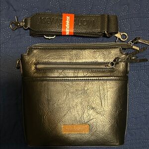 Montana West Black Leather Messenger Bag